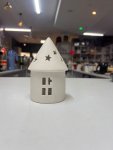 White Ceramic House Tealight Holder thumbnail 2