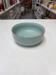 Light Blue Ceramic Bowl with Terracotta Rim thumbnail 2