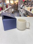 Embossed White Ceramic Mug with Matching Blue Gift Box thumbnail 2